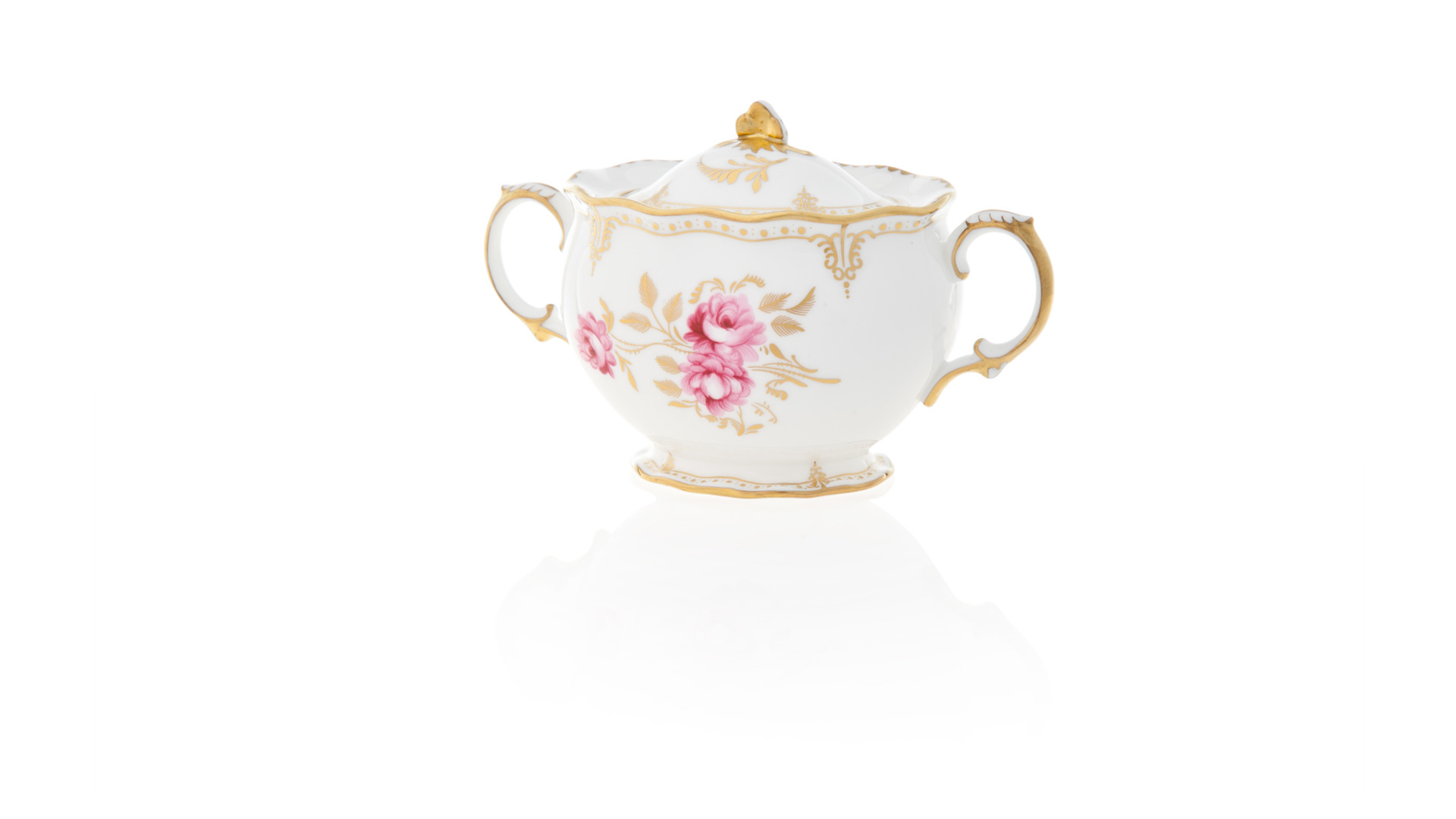 10629056 Royal Crown Derby Сервиз кофейный Royal Crown Derby "Королевская роза Пинкстона" 6/20 Фарфор костяной  - Вид №4