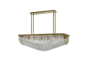 Подвесной светильник из нержавеющей стали и стекла