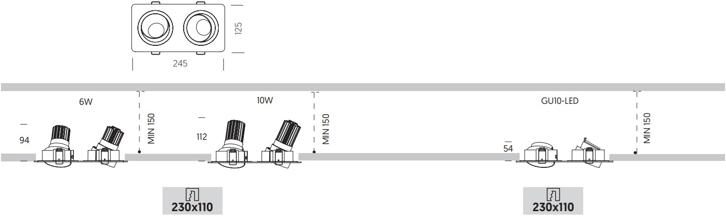 ONOK Lighting Регулируемый встраиваемый светильник Ringo sun-id-1345377 - Вид №1