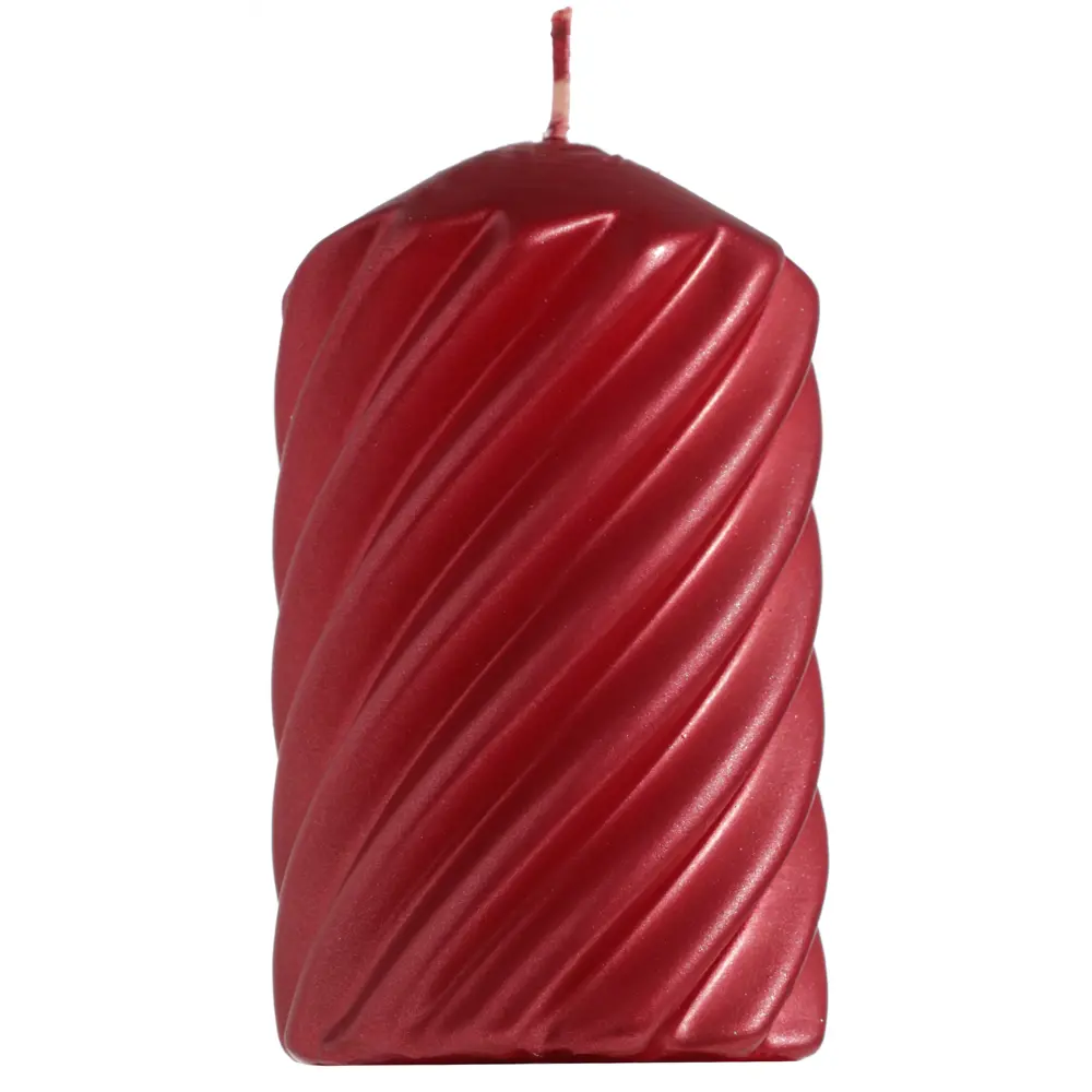 Свеча столбик витой 13 см цвет красный 89436794 STLM-2005386 Santreyd 