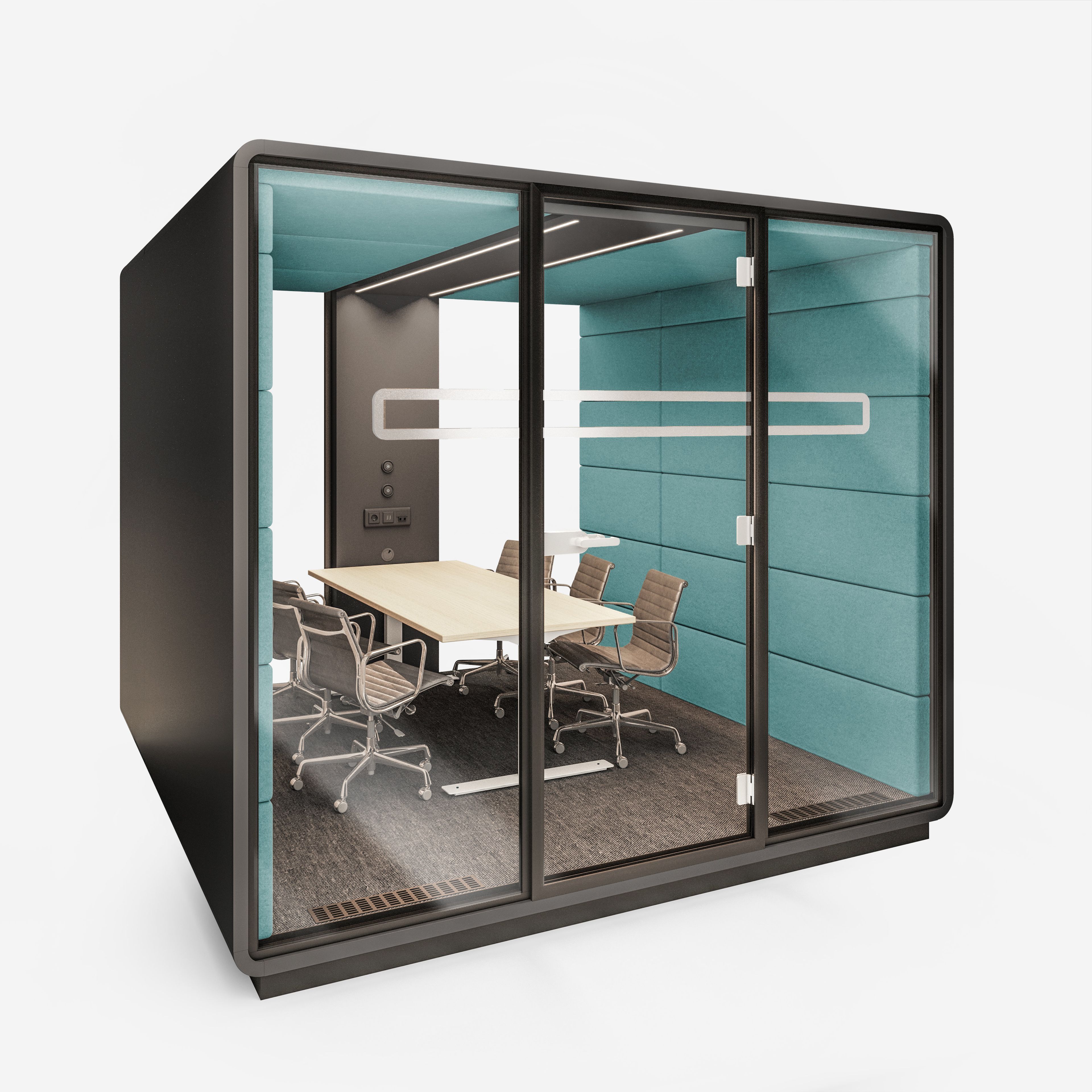 Многосторонняя акустическая офисная кабина со встроенным освещением Mikomax Smart Office Hushoffice ARCH-00059090 - Вид №35