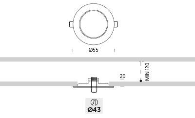 ONOK Lighting Встраиваемый точечный светильник из замака sun-id-1355271 - Вид №1