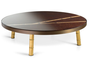 Круглый низкий журнальный столик