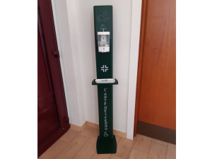 Металлический дезинфицирующий дозатор геля