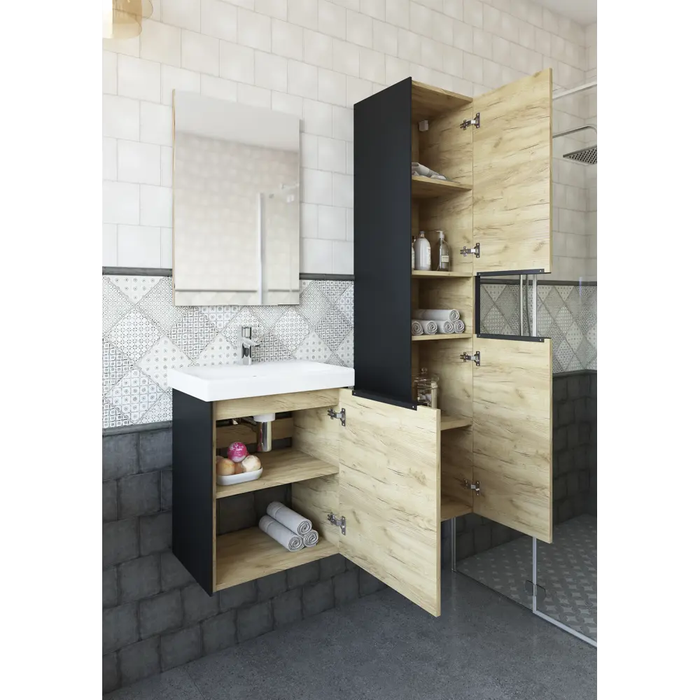 Подвесная тумба Sanflor Барселона для раковины с системой плавного закрывания 88318503 STLM-0077587 - Вид №5