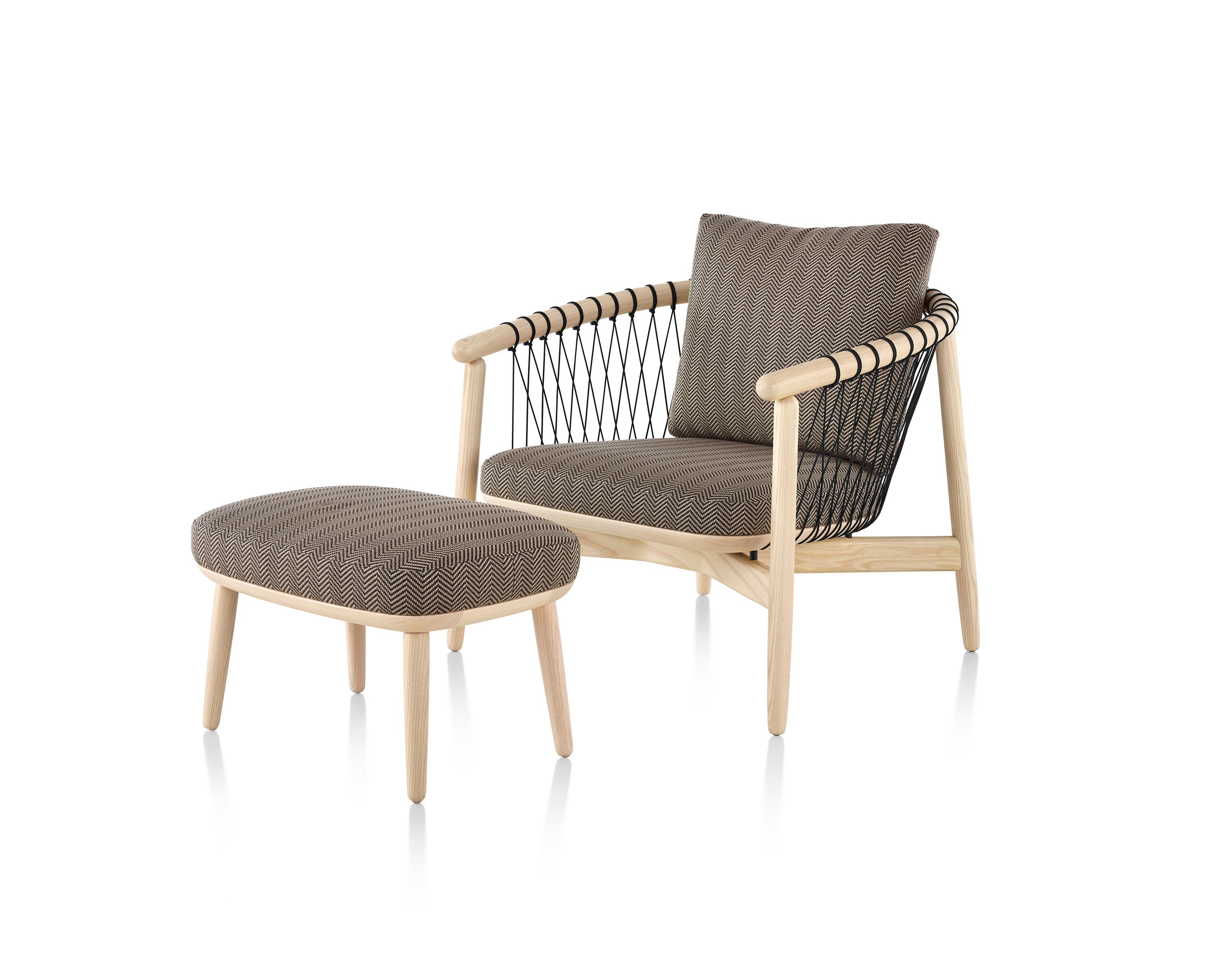 Кресло из дерева и ткани с подлокотниками Herman Miller Crosshatch ARCH-00123148 - Вид №5