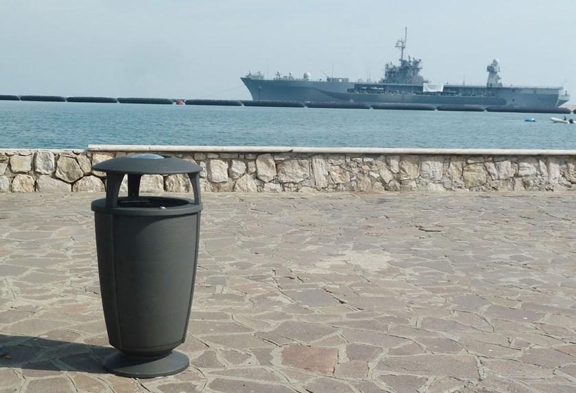 Neri Урна для мусора с крышкой с пепельницей для улицы Idesia 2277  - Вид №6