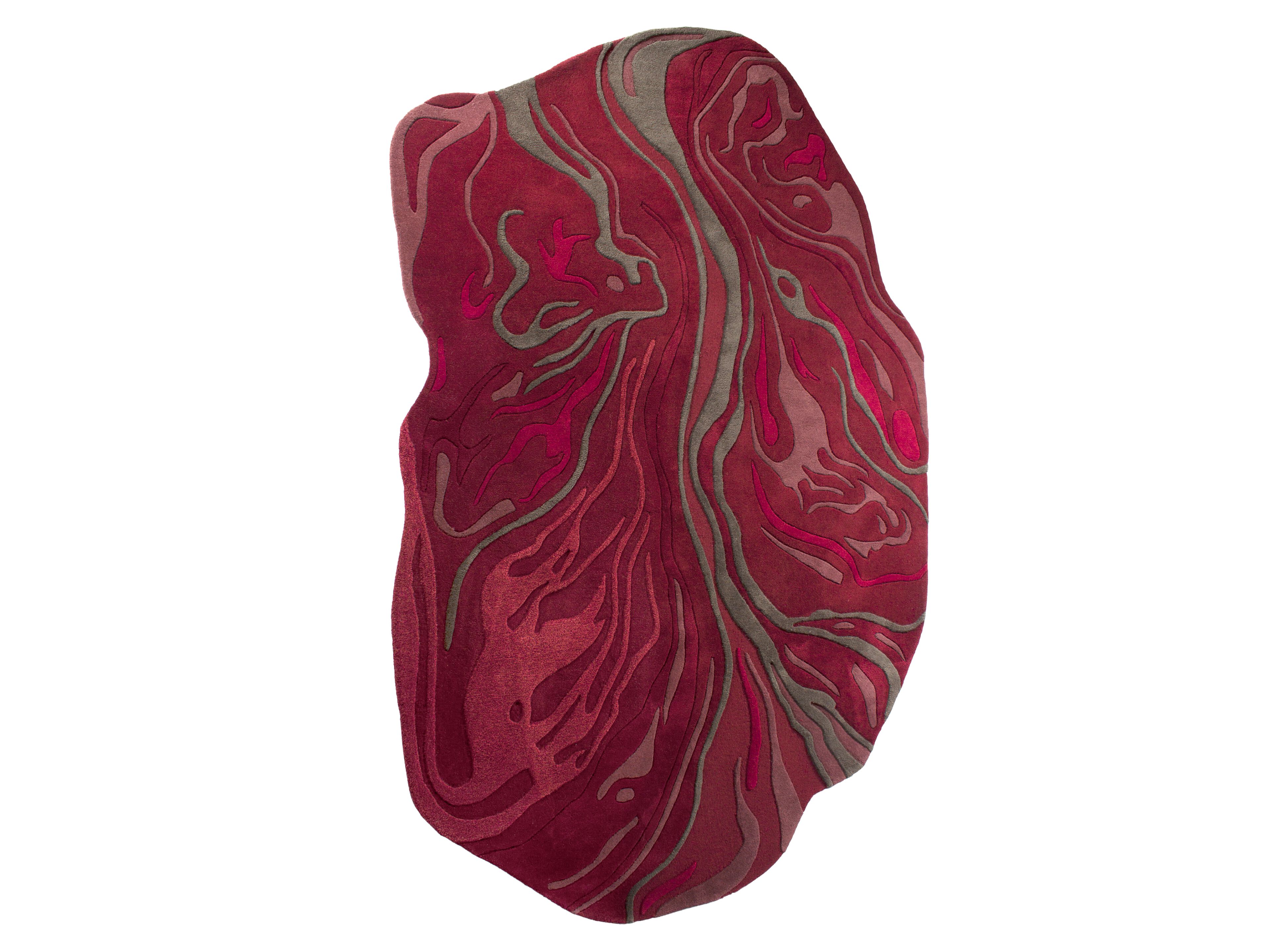 Шерстяной и вискозный ковер Biobject MINERAL ROUGE ARCH-00044341