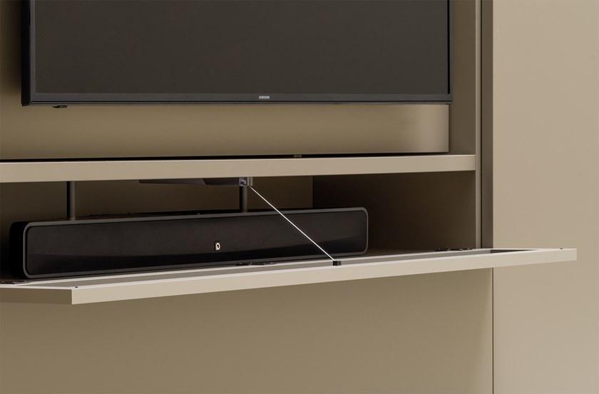 Caccaro Оборудованная стенка с открывающейся тумбой под телевизор Grid sun-id-1397498 - Вид №2