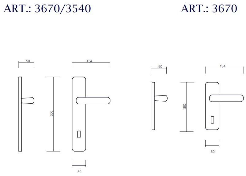 Pasini Ручка из латуни на пластине с накладкой  3670/3540  - Вид №1