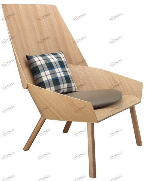 e15 Кресло из дуба с высокой спинкой  Ec03 