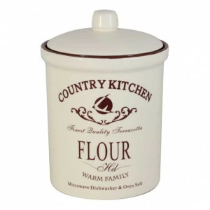 Банка керамическая для сыпучих продуктов18 см бежевая "Кухня в стиле Кантри" TERRACOTTA КУХНЯ В СТИЛЕ КАНТРИ 00-3946443 Бежевый