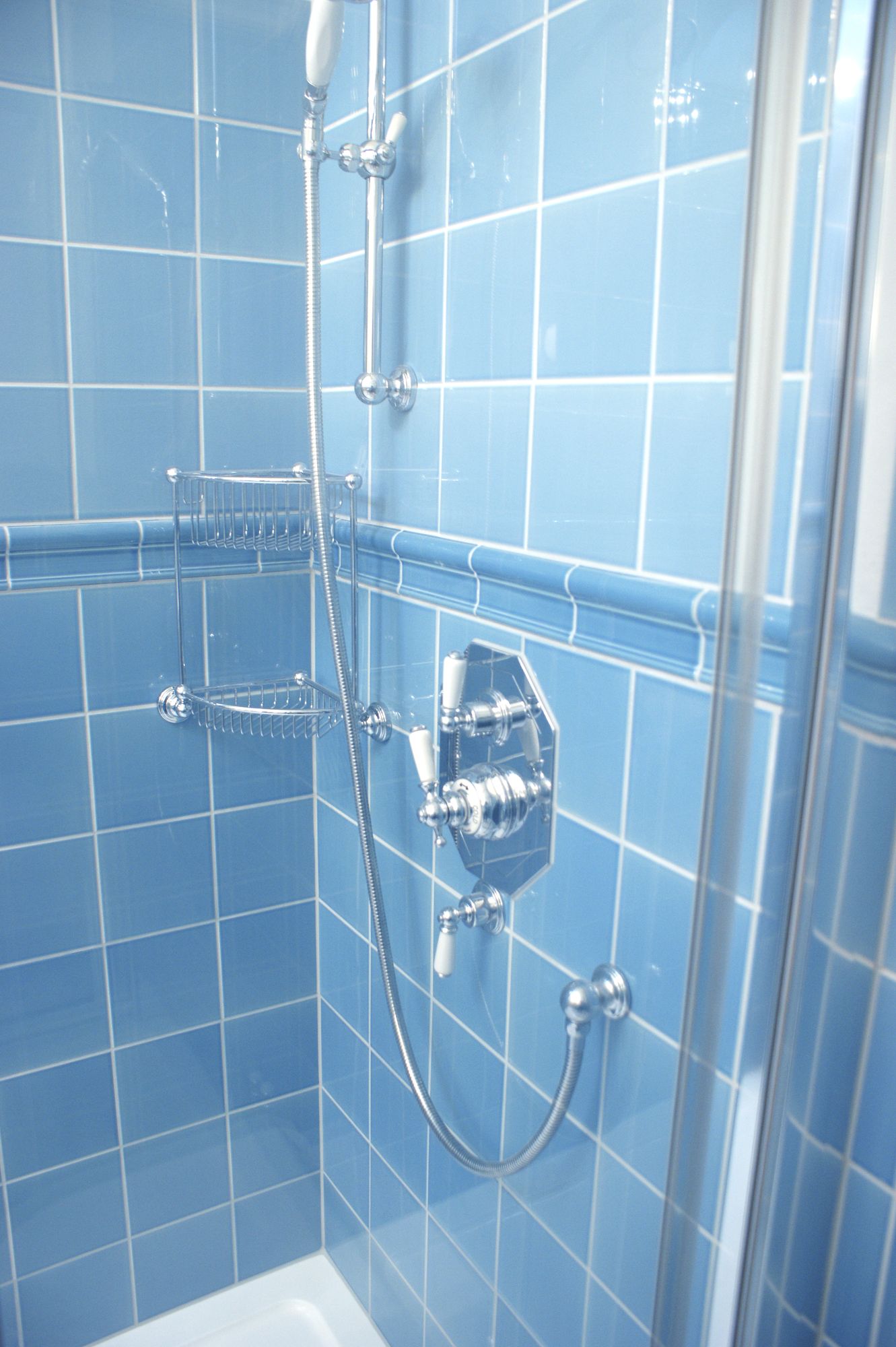 Traditional bathrooms Смеситель для душа с термостатом, фарфоровый рычаг РЫЧАГ Pr5555/bn  - Вид №2