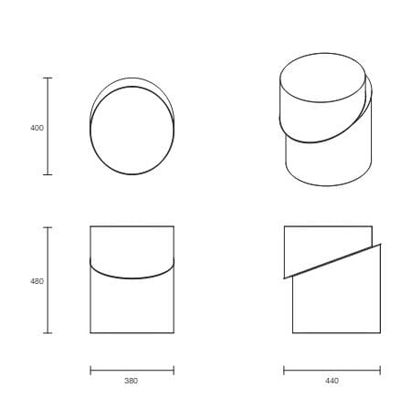 Журнальный столик из шпона Articolo Studios Slip ARCH-00038456 - Вид №4