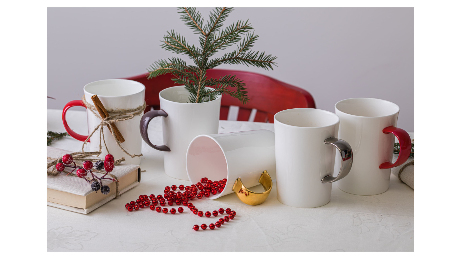 10658020 Mix&Match Кружка Mix&Match Синергия 450мл, фарфор (платиновая ручка) Фарфор костяной  - Вид №3