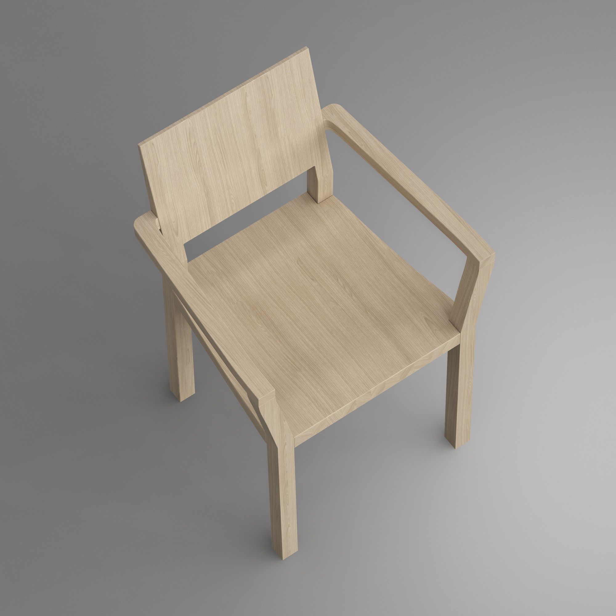 Стул из массива дерева с подлокотниками Vitamin Design ARCH-00027819 - Вид №3