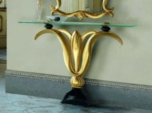 Arnaboldi Interiors Прямоугольная консоль из дерева и хрусталя