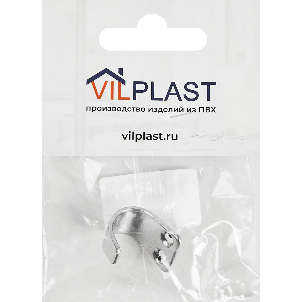 89344630 Вешалка настенная №1 1 крючок цвет хром глянцевый STLM-1004914 VILPLAST  - Вид №2