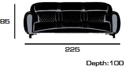 Tonino Lamborghini Casa 3-х местный кожаный диван с обивкой Imola sun-id-1378929 - Вид №2