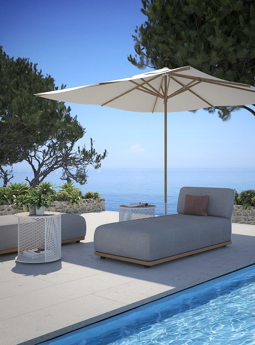 Atmosphera Круглый садовый стол из алюминия со столешницей из тика Switch Sc.sr - Вид №6