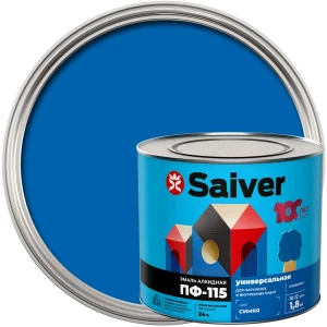 Эмаль ПФ-115 Saiver Lux глянцевая цвет синий 1.8 кг 83402316 STLM-2039141