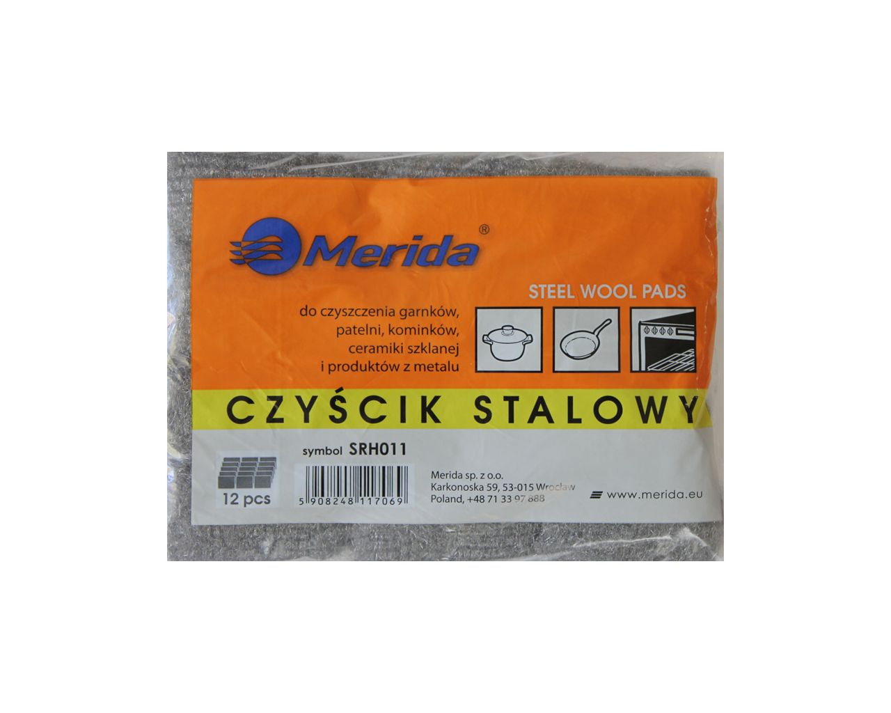 SRH011 Средство для чистки стали, упаковка 12 шт. Merida  - Вид №1