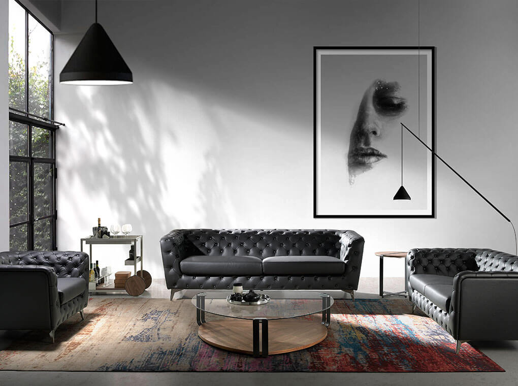 Приставной столик деревянный с черными металлическими ножками коричневый от Angel Cerda ANGEL CERDA MH1903B 00-3865554 Коричневый  - Вид №2