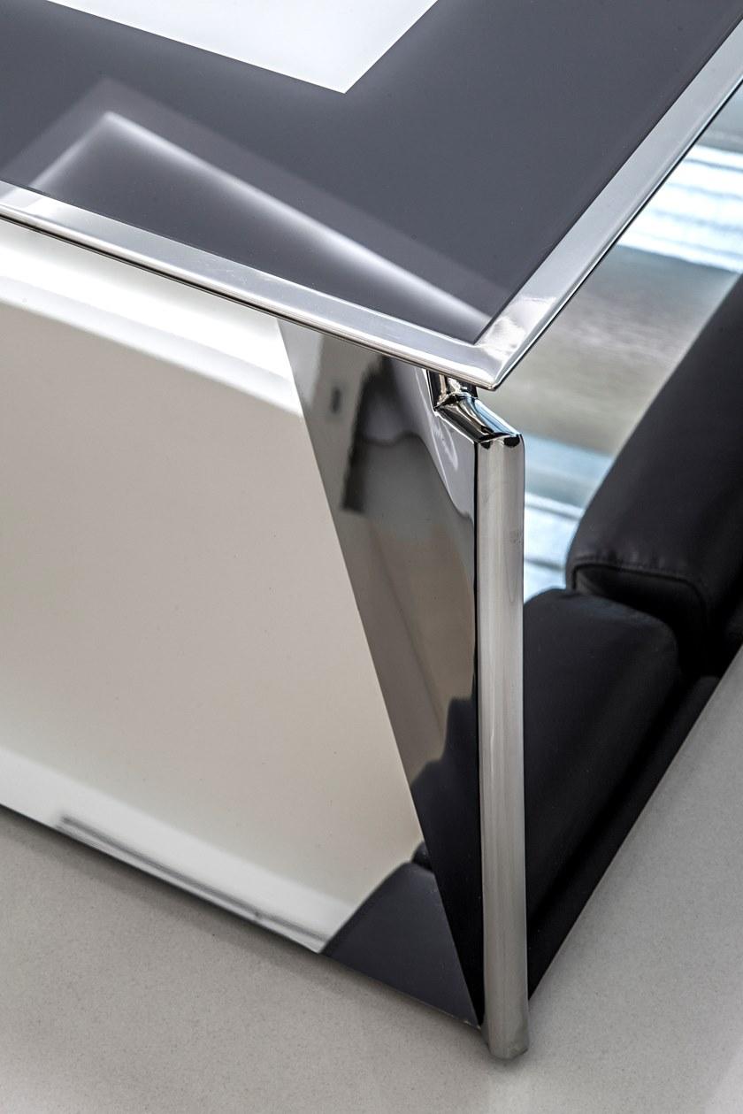 Officine Sandrini Прямоугольный журнальный столик из стали и стекла Frame sun-id-1367114 - Вид №3