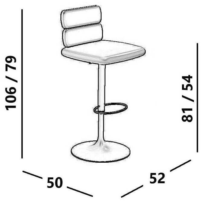 Luxy Стул на жердочке, обитый тканью, со спинкой Cluster Cl12 - Вид №5