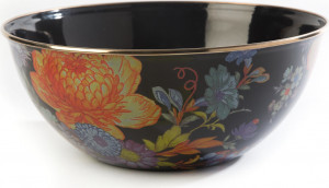 10654525 Mackenzie-Childs Салатник большой 28см (черный) Flower Market Сталь