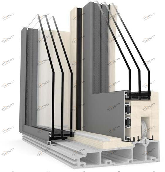 INTERNORM Italia Подъемно-раздвижное окно из алюминия и дерева с тройным остеклением sun-id-1512404