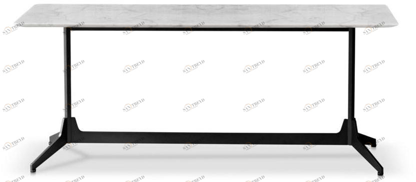 Saba Italia Консоль с столешницей из каррарского мрамора и металлическим основанием Hexa sun-id-1463916