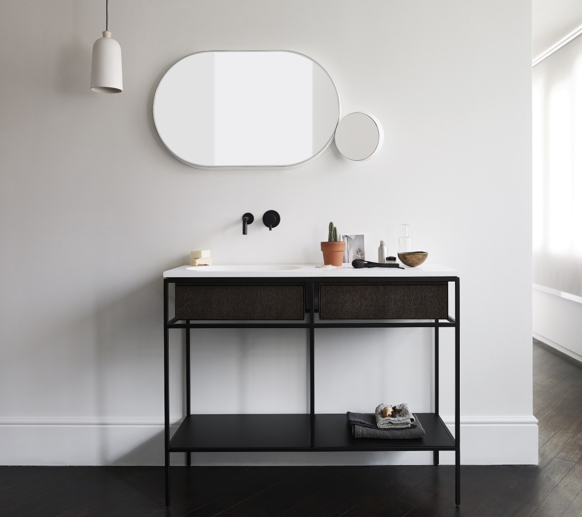 Ex.T Frame Умывальник с решеткой, шкафчики и мраморная плита bundle-comp-gl2a - Вид №14