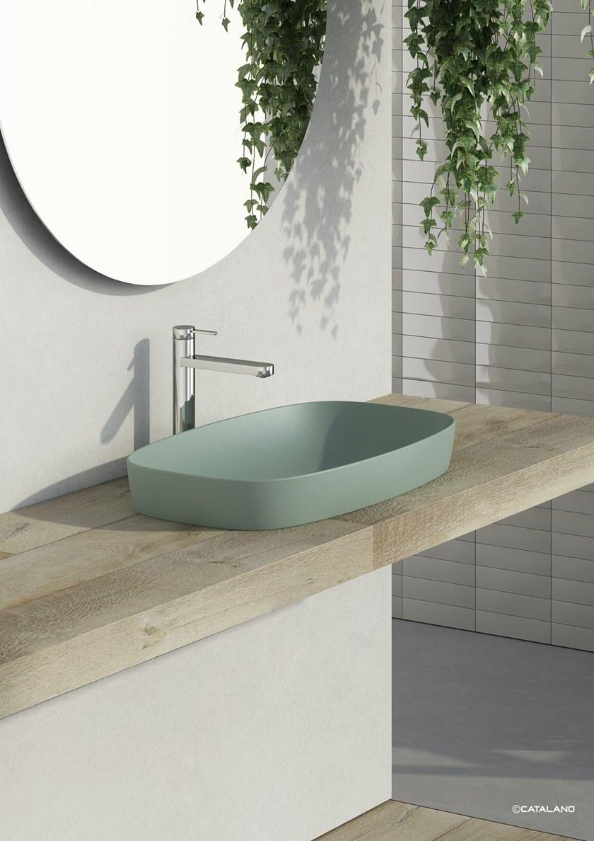 Накладная раковина консольная овальная CERAMICA CATALANO Colori sun-id-1372668 - Вид №3