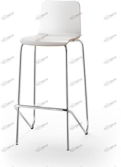 rosconi Высокий штабелируемый табурет из фанерованной древесины со спинкой Aticon sun-id-1350964