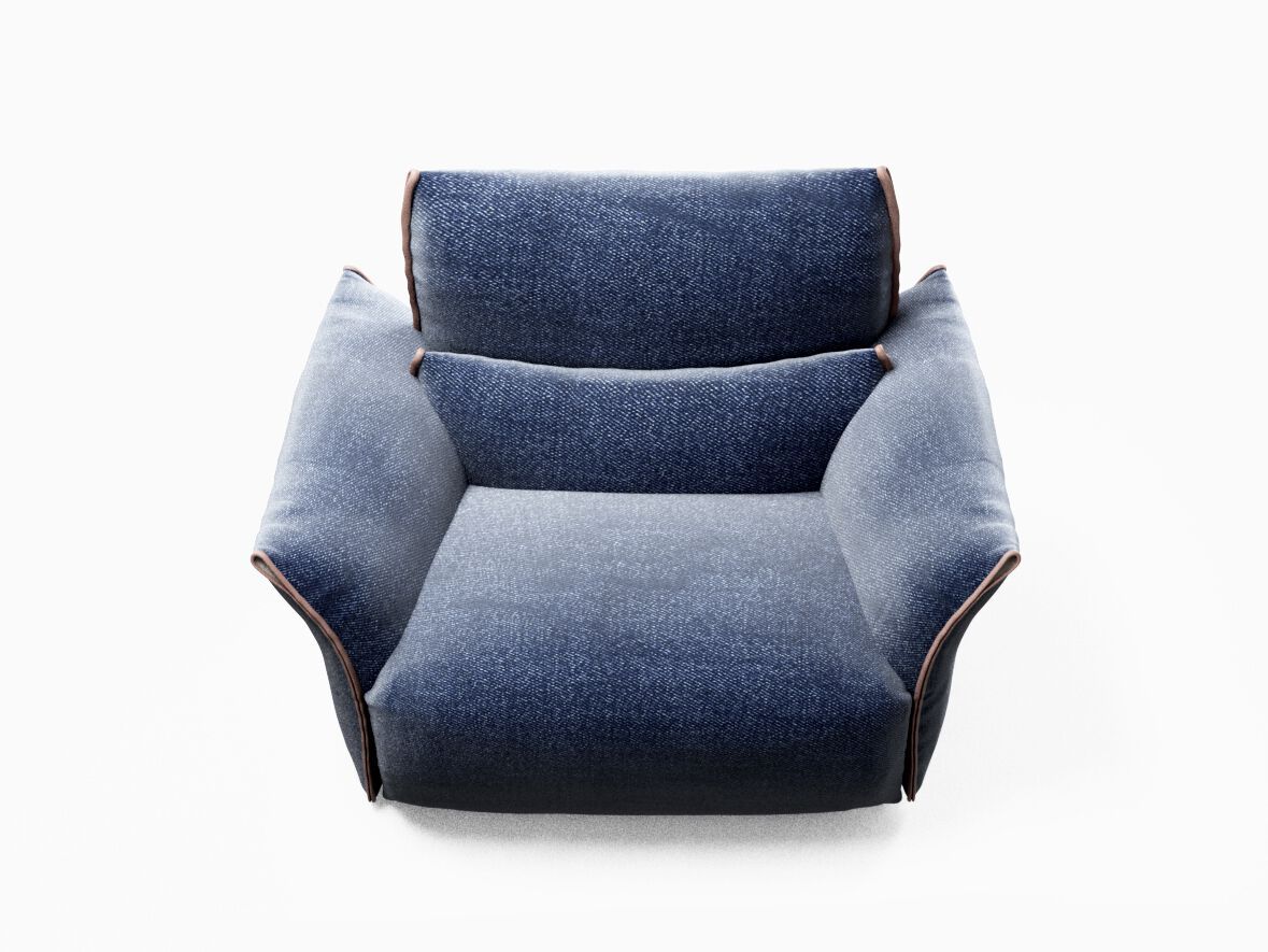 Тканевое кресло с подлокотниками Natuzzi Italia Wellbe ARCH-00031518 - Вид №1