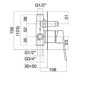 SE860101560 Смеситель для душа , черный Webert #VALUE!  - Вид №1