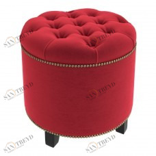 Пуф круглый MODENA RUBIN красный рубин PUSHA ДИЗАЙНЕРСКИЕ, PUSHA 061326 Красный 