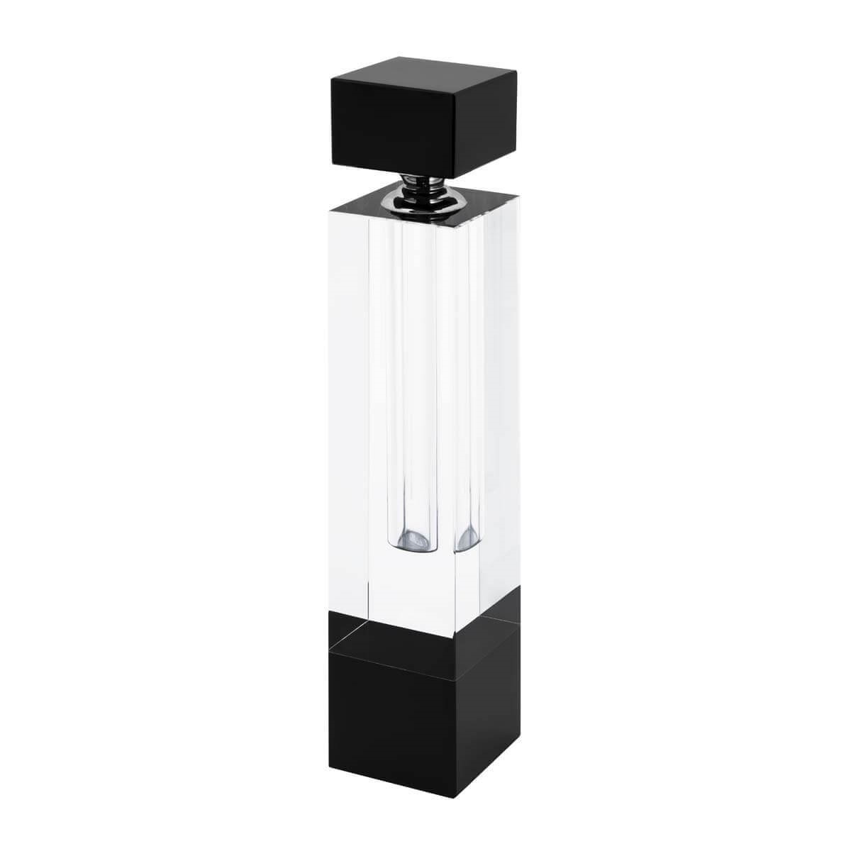 600907-CB ABHIKA БУТЫЛКА ДЛЯ ДУХОВ BEVERLY TALL CLEAR/BLACK 