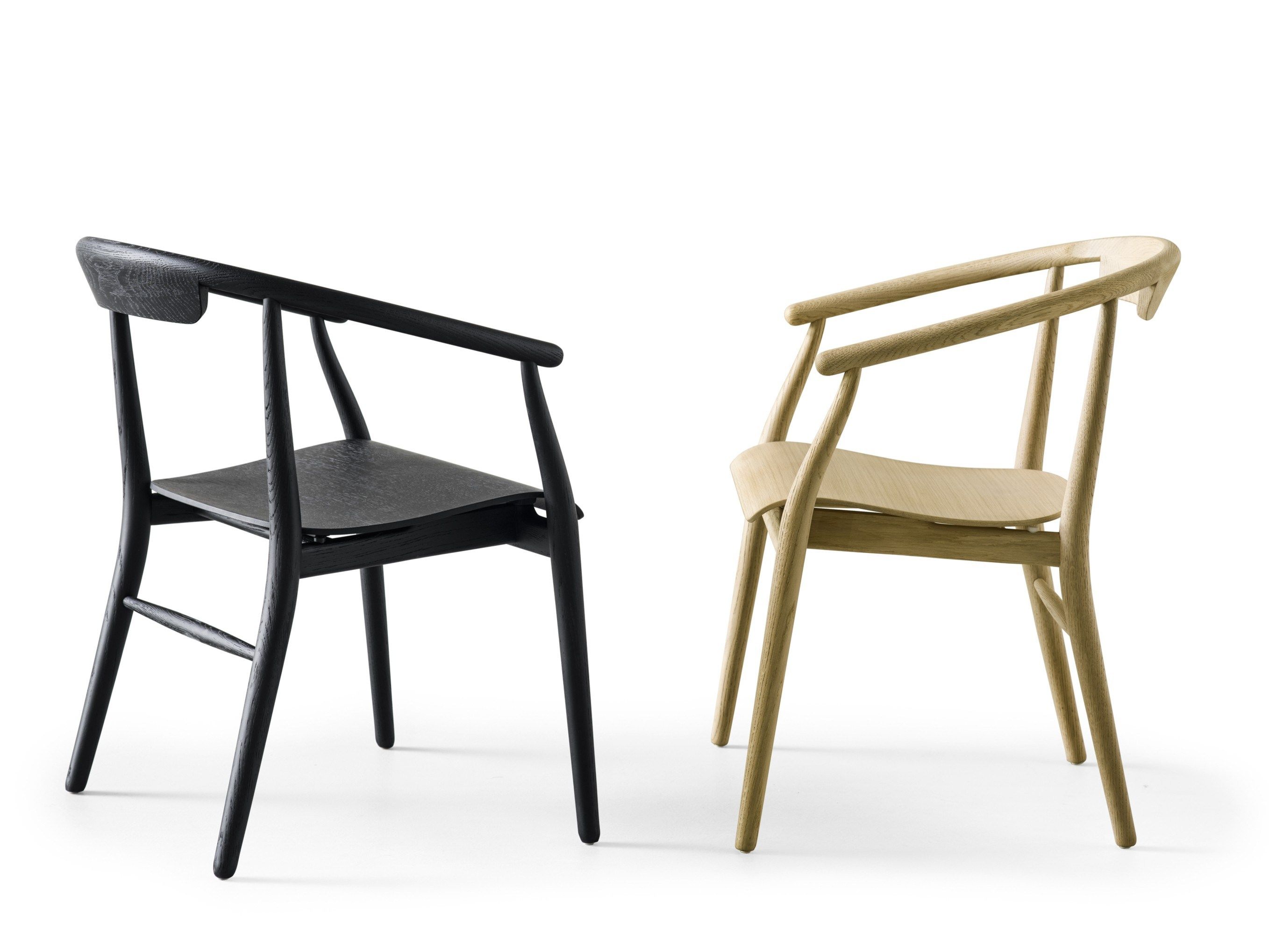 Деревянный стул с подлокотниками B&B Italia Jens ARCH-00118767