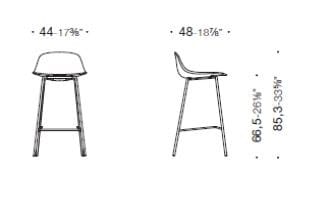 Высокий стул из полипропилена ESTEL GROUP ARCH-00014559 - Вид №2