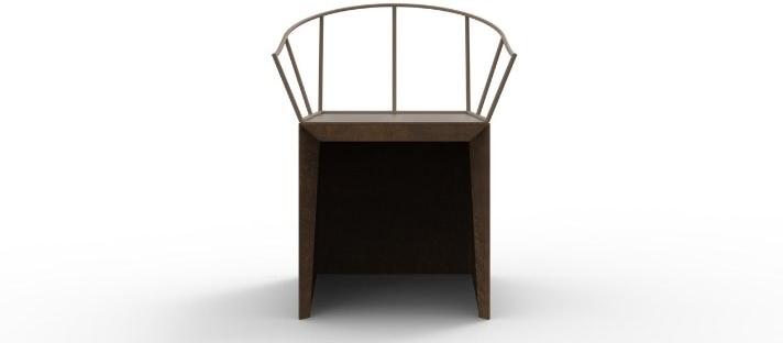 TrackDesign Стул Corten ™ с открытой спинкой  Isp04073  - Вид №1