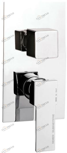 Remer Rubinetterie Смеситель для душа с переключателем на 5 положений и тарелкой Qubika Q95