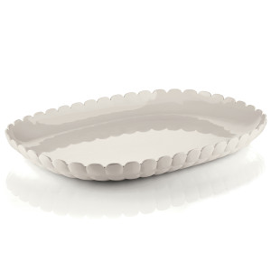 279600156 Блюдо tiffany, 45 см, акрил, молочно-белое Guzzini