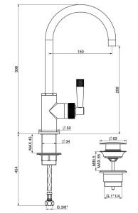 Однорычажный смеситель для раковины