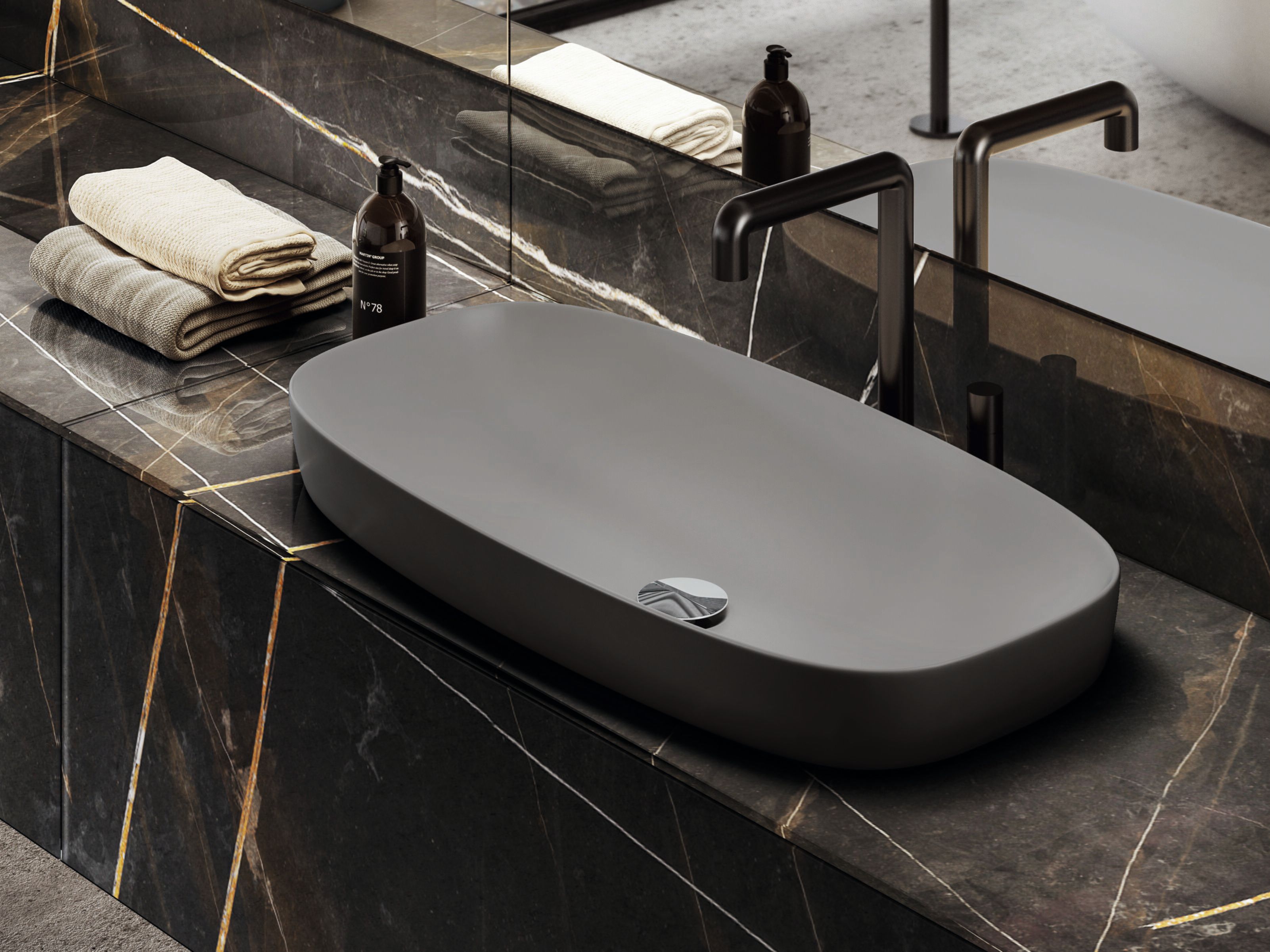 Керамическая овальная столешница Lago KERA ARCH-00079176