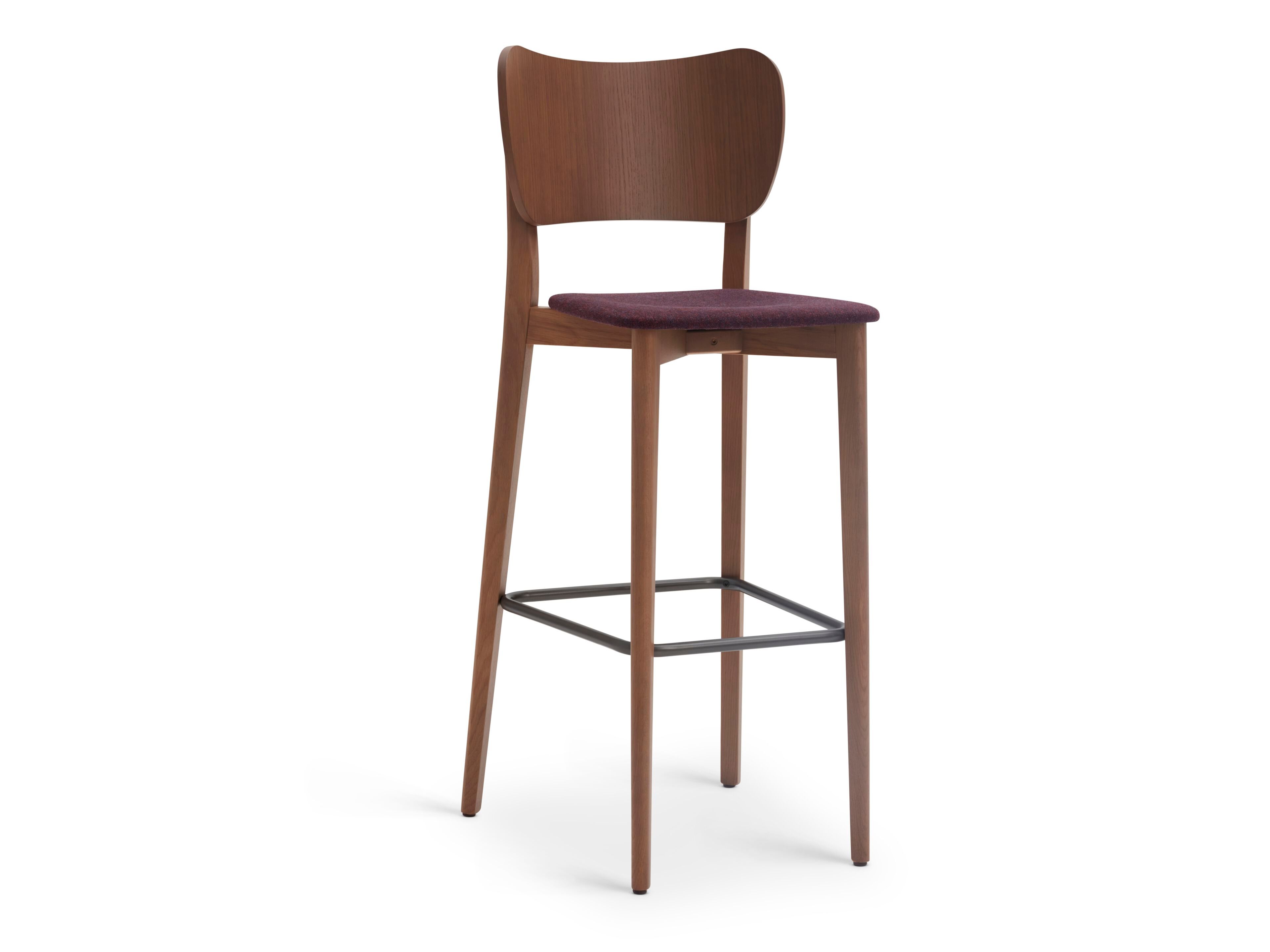 Высокий стул из бука с мягким сиденьем Origins 1971 RAMI 343 ARCH-00048654