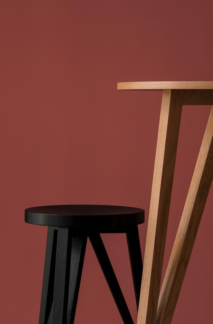 LOEHR Высокий круглый деревянный стол Faber sun-id-1426069 - Вид №3