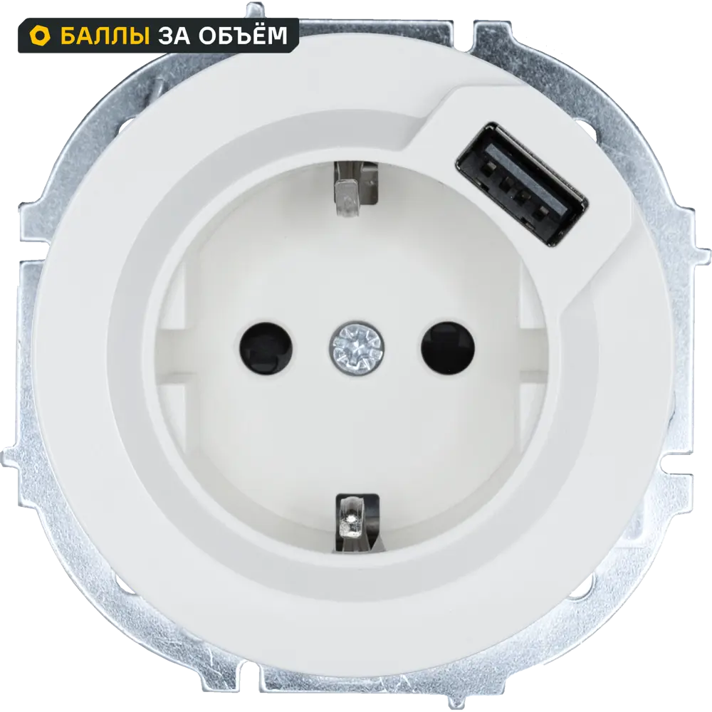 Розетка USB встраиваемая Osen с заземлением цвет белый 89424787 STLM-2049070 LEZARD