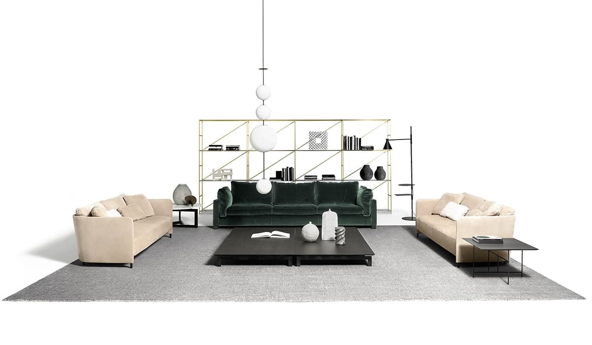 3-местный бархатный диван DE PADOVA Blendy ARCH-00015065 - Вид №1